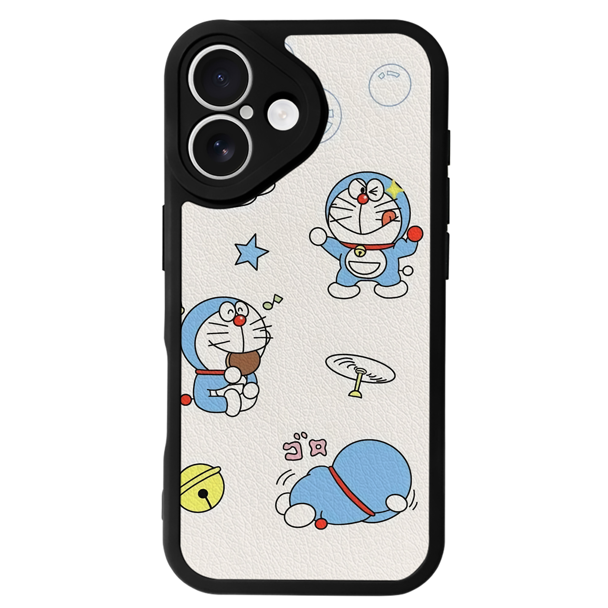 （画像用） ドラえもん Doraemon 【iPhone 16シリーズ対応】シリコンスマホケース（レザー調） 材質：シリコン